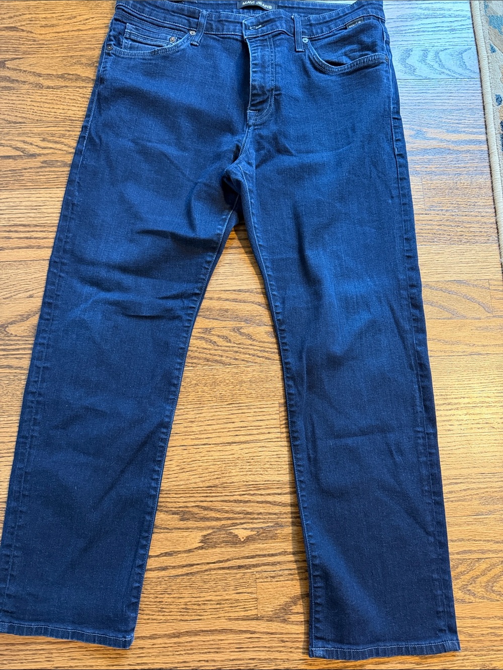 Mavi Men's Straight Jeans in Indigo Blue